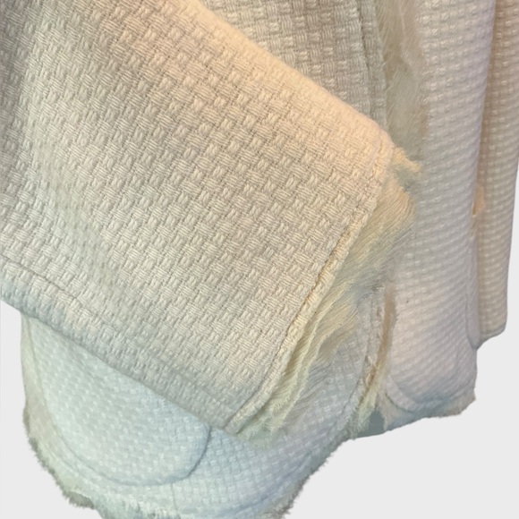 Banana Republic Blazer Jacket Vintage Ivory Pearl Wool - Picture 6 of 10